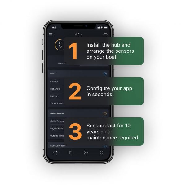 Three-step instructions for the VirCru App